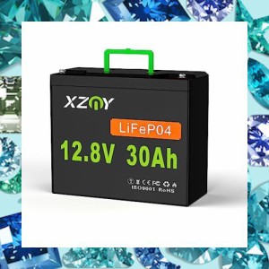 XZNY 12V 30Ah リン酸鉄リチウムイオンバッテリー 充電式バッテリー LiFePO4ディープサイクルバッテリー 5000回以上のサイクル寿命 20A B