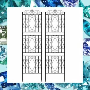 アイアン フェンス バラ トレリス ガーデンフェンス 柵 目隠し 庭 ガーデニング 薔薇フェンス 高さ182×幅50cm 園芸 花壇 屋外 おしゃれ 