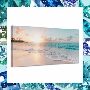 海の絵 アートパネル 絵画 海 ハワイ ポスター 風景画 壁掛け 室内装飾 木枠付きの完成品 (30x60cm x1Pcs)