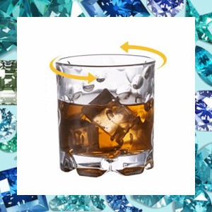 回転グラス ウイスキー グラス おしゃれ ロックグラス コップ ビアグラス ショットグラス (ロックグラス-3)