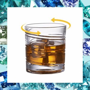 回転グラス ウイスキー グラス おしゃれ ロックグラス コップ ビアグラス ショットグラス (ロックグラス-2)