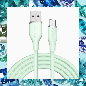 VOLTME USB Type C ケーブル 柔らかいシリコン製 絡まない 断線防止 タイプc ケーブル 急速充電 QuickCharge3.0対応 Xperia/Galaxy/LG/iP