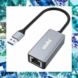 atolla Switch 有線LANアダプター USB LAN 変換アダプター USB To RJ45 1Gbps高速通信 USB3.0 LANアダプター ギガビットイーサネット LAN