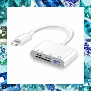 [2022 MFi認証品] IPHONE SD カードリーダー 4in1 Lightning SD カードカメラリーダー SD TF USB カメラアダプタ 高速データ転送 変換ア