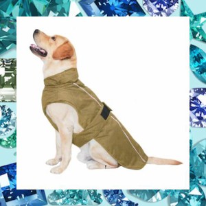 MAMORE 犬服 防寒着 防水 ジャケットベスト ペット服 一体型綿入れ 袖なし コート秋冬服 ダウン 小中型犬 大型犬 夜間反射？防風 防寒 着