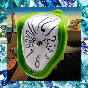 FAREVER 溶ける時計 Salvador Dali 腕時計 溶けた時計 装飾用 自宅 オフィス 棚 机 テーブル 面白い クリエイティブ ギフト ホワイト Gre