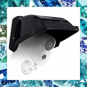 OOSSXX 屋外カメラ用 カメラカバーシールド 保護カバー 取り付け簡単 防犯カメラ用 屋外防雨型 ブラック 黒（1パック）