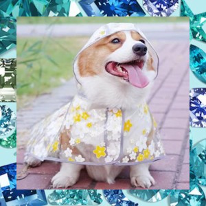 MIIAOEE（ミャウイー）大型犬 レインコート 人気 かわいい 着せやすい 着脱簡単 犬用カッパ 大型犬 犬の服 犬用カッパ 柴犬 カッパ ダッ