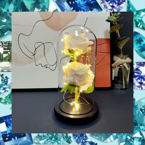 バラ 造花 Lechin 枯れない花 薔薇 造花 フラワーライト LEDライト付き電池式 薔薇 花束 プレゼントバラ バレンタインデー 母の日 お祝い