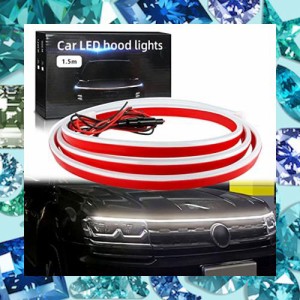 GZRUICA LED テープ フードライト LEDテープライト 車用 防水 側面発光 極薄型 シリコン 流れる LEDテープ ボンネットライト ディライト 