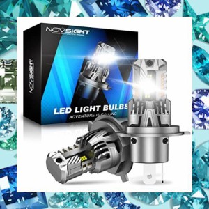 NOVSIGHT ledヘッドライト H4 hi/lo 9000lm(4500lm*2) 6500k h4 led 車検対応 50w(25w*2) DC 9V-32V ヘッドライト コンパクト 小型 車/バ