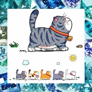 MDLUFY カーステッカー ペットの猫猫 イラスト 防水仕様 面白ステッカー 車やバイク キズ隠し 凹み隠しに かわいい 装飾 シール 取り付け