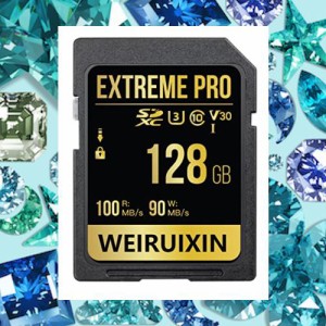 WEIRUIXIN 128G SDカード 4k動画対応 高速SDカード(最大転送速度100MB/s) 耐温度、防水 耐磁 耐X線 静電耐性 超高速転送 日本国内10年正