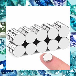 超強力 小型 多用途 丸形マグネット 磁石 小型丸ディスク磁石 冷蔵庫、事務所、科学、工芸に最適 (10x3mm - 100個)