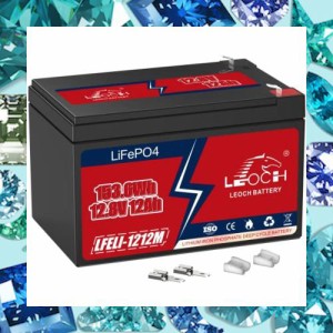 LEOCH 12V 12Ah リン酸鉄リチウムイオンバッテリー LFELI-1212M BMS保護 4直列/並列可能 3000+サイクル寿命 電動リール/魚群探知機/ソー