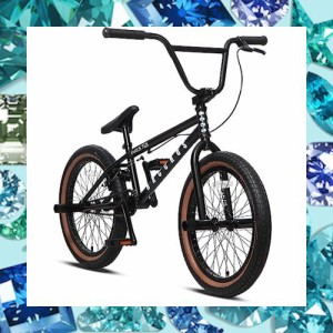 AVASTA BacchusBMX 自転車 20インチ フリースタイルBMXバイク スチール製ペグ付属 3ピースクランク初心者に最適 高炭素鋼フレーム 後U字