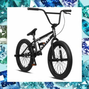 AVASTA BacchusBMX 自転車 20インチ フリースタイルBMXバイク スチール製ペグ付属 3ピースクランク初心者に最適 高炭素鋼フレーム 後U字