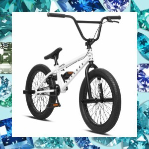 AVASTA BucchusBMX 自転車 20インチ フリースタイルBMXバイク スチール製ペグ付属 初心者に最適 高炭素鋼フレーム 後U字型リアブレーキ 