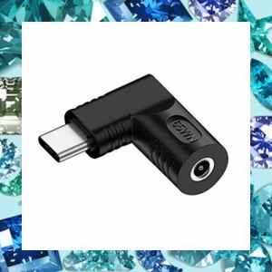 NFHK DCジャック3.5x1.35mm入力→USB-C Type-C角度90度電源プラグ充電アダプタ（ノートPCスマホ用