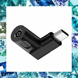 NFHK DCジャック4.5x3.0mm入力→USB-C Type-C角度90度電源プラグ充電アダプタ（ノートPCスマホ用