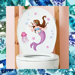 Mestiker 便器シール 植物 花 蝶 魚 イルカ 動物 可愛い 便器 ウォールステッカー 壁紙シール おしゃれアート可愛いシール 浴室トイレシ
