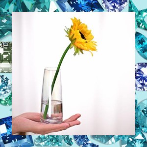 ZYVAHEHP 花瓶 ガラス 花瓶 おしゃれ 一輪挿し 北欧 花器 花瓶 小さい 装飾家の装飾 可愛い ホワイト 15CM