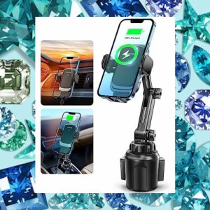 車載ワイヤレス充電器 最大15W出力 TOPGO 急速充電 スマホホルダー スマホスタンド 携帯ホルダー カップホルダー 車内用品 【ドリンクホ