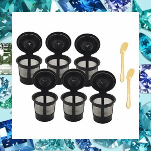 Haskoss コーヒードリッパー フィルター 再利用可能なKカップ、キューリグ用、ユニバーサル、詰め替え可能なKcupsコーヒーフィルター、K-