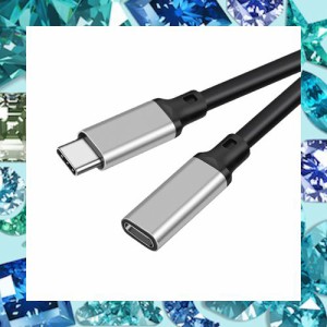 USB type C 延長ケーブル 1.5m LpoieJun USB 3.1 Gen2(10Gbps) USB C タイプc 延長コード 高速データ転送 5A PD急速充電 アンドロイド ラ