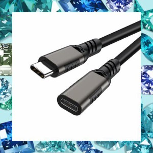 USB type C 延長ケーブル 1.5m LpoieJun USB 3.1 Gen2(10Gbps) USB C タイプc 延長コード 高速データ転送 5A PD急速充電 アンドロイド ラ