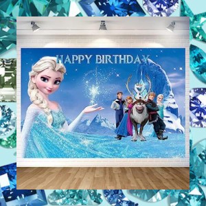 アナと雪の女王 バースデー タペストリー アナと雪の女王 誕生日 飾り付け バースデー フォトポスター アナと雪の女王 誕生日 写真背景 H