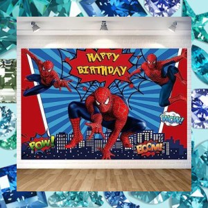 スパイダーマン バースデー タペストリー スパイダーマン 誕生日 飾り付け バースデー フォトポスター スパイダーマン 誕生日 写真背景 H