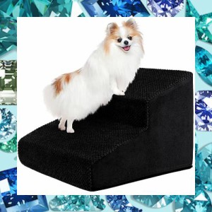 ドッグステップ 犬用階段2段 スロープペットスロープ 滑り止め付き 耐荷重30kg 粘着クリーナーつき - 老犬や小型犬のケガ防止に最適
