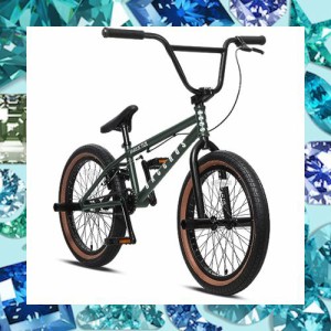 AVASTA BacchusBMX 自転車 20インチ フリースタイルBMXバイク スチール製ペグ付属 3ピースクランク初心者に最適 高炭素鋼フレーム 後U字
