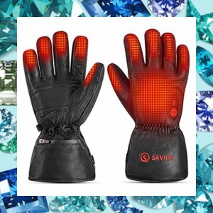 SAVIOR HEAT 電熱グローブ バイク用 - 冬の防水防寒、充電式USB給電、ヒーター手袋 メンズ・レディース対応
