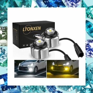 LTONXEN L1B LED フォグランプ 2色切り替え ホワイト イエロー 純正LEDフォグ 交換バルブ 新型 トヨタ 車検対応 アクア カローラクロス 