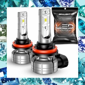 SEALIGHT h11 h8 h16 led フォグランプ 爆光 10000LM 35W フォグ ledバルブ フォグライト CSP5530 IP68防水 6500k ホワイト キャンセラー