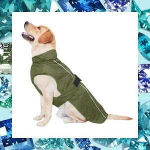 MAMORE 犬服 防寒着 防水 ジャケットベスト ペット服 一体型綿入れ 袖なし コート秋冬服 ダウン 小中型犬 大型犬 夜間反射？防風 防寒 着