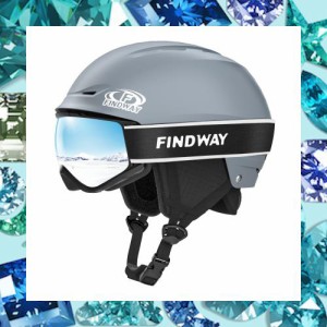 【スキーヘルメットとゴーグルのセット】Findwayスキー ヘルメット キッズ ゴーグル付き OTG メガネ対応 スノーボードヘルメット メンズ 