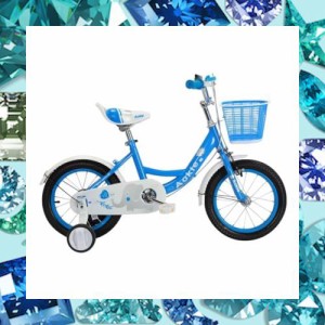HZDMJ 子供用自転車 18インチ 可愛い 女の子 幼児用自転車 組み立て簡単 6 〜 11歳 補助輪付・カゴ付 高さ調節可能 キッズバイク 男の子 