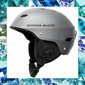 OUTDOORMASTER スキー ヘルメット スノーボード ヘルメット バイザー付き スノーヘルメット 全方位調整アジャスター 高密度EPS スキー用