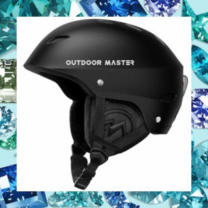 OUTDOORMASTER スキー ヘルメット スノーボード ヘルメット バイザー付き スノーヘルメット 全方位調整アジャスター 高密度EPS スキー用