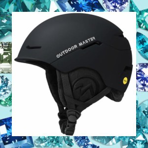 OUTDOORMASTER スキー ヘルメット MIPS スノーボード ヘルメット バイザー付き スノーヘルメット 通気スイッチ 全方位調整アジャスター 
