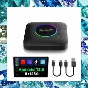 CarlinKit Tbox Ambient Android13.0システム ワイヤレスCarPlay/Android Autoアダプター 8+128GB Youtube等の動画視聴TF/SD/SIMカード対