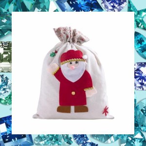 Goture クリスマス ラッピング袋 30x40cm 巾着袋 大 ギフト プレゼント袋 お祝い パーティー用 包む お菓子 布袋 麻袋