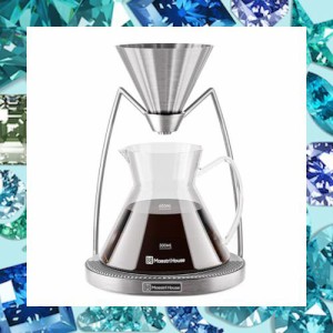 Maestri House コーヒードドリップセット コーヒーサーバー ステンレスフィルター 600mlガラス容器つき