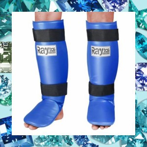 Raytos ベーシックレッグガード レガース キックボクシング 足サポーター キックボクシング レッグガード すね当て 3cm厚手インナー 衝撃