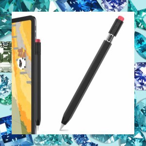 AhaStyle Apple Pencil (USB-C) 用シリコン保護ケース 鉛筆レトロデザイン 柔らかなシリコン材質 Apple Pencil (USB-C)のみに適用 (黒)