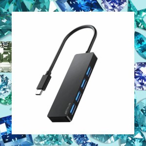 ANYPLUS USB-C ハブ、USB ハブ Type-C 5Gbps高速データ転送 4つのUSB3.0ポート付きUSB C ハブ 、USB タイプC ハブ互換性MacBook/Surface 