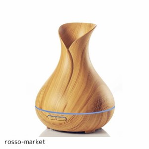 ENERG e’s Vase 超音波式卓上加湿器 アロマディフューザー 400ml お洒落な木目調インテリア・タイプ 空焚き防止機能、タイマー機能、静